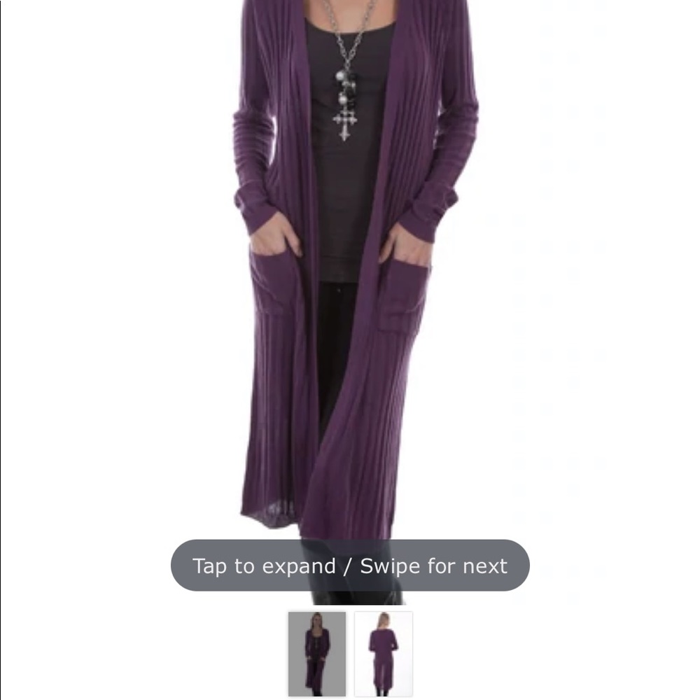 Sculls western long ribbed cardigan